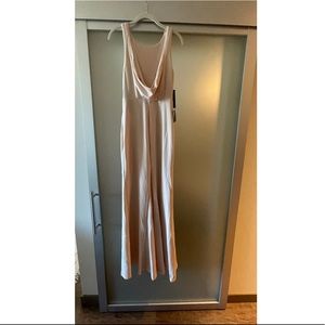 Lulus Call My Name Blush Backless Maxi Dress Small
